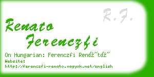 renato ferenczfi business card